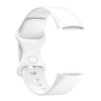 FitBit Charge 5 & 6 Sportbandje met dubbele lus - Wit - Maat: L - thumbnail