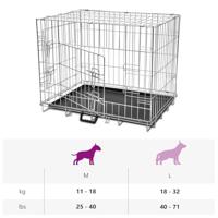 Hondenbench inklapbaar M metaal - thumbnail