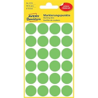 Etiket az 3174 rond 18mm lichtgroen 96stuks