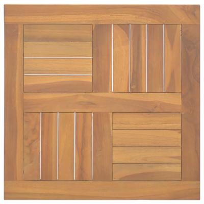 Tafelblad vierkant 50x50x2,5 cm massief teakhout