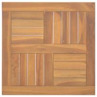 Tafelblad vierkant 50x50x2,5 cm massief teakhout - thumbnail