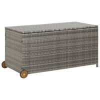 Tuinbox 130x65x115 cm poly rattan lichtgrijs - thumbnail