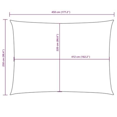Zonnescherm rechthoekig 2,5x4,5 m oxford stof donkergroen
