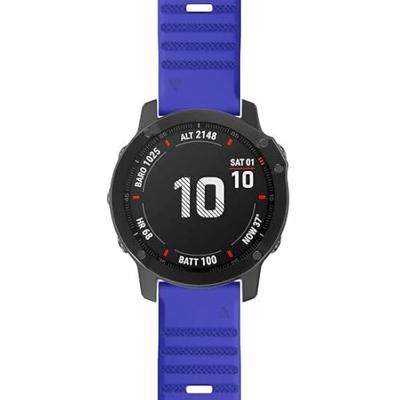 By Qubix - Siliconen bandje - Kobalt blauw - Compatible met Garmin Tactix 8-51mm - Compatible Garmin bandje