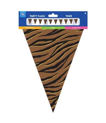 Party Flags foil Tiger Safari