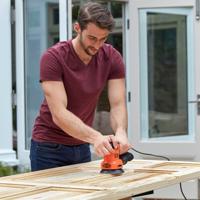 BLACK+DECKER BEW200 200W 4IN1 Multischuurmachine | Vlak-, detail-, en excentrische schuurzool | 1x Schuurvinger | 6x Schuurvellen - BEW200-QS - thumbnail