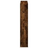 Wandschap kubus 12 vakken bewerkt hout gerookt eikenkleurig - thumbnail