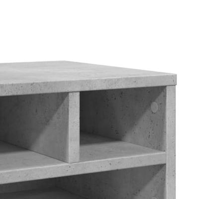 VidaXL Printerkastje 40x32x22,5 cm bewerkt hout betongrijs - thumbnail