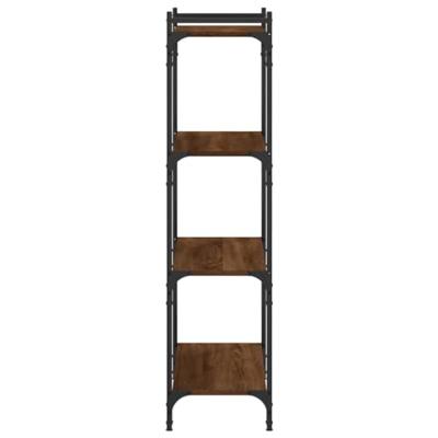 Boekenkast 4-laags 80x30x120 cm bewerkt hout bruineikenkleurig Boekenkast 4-laags 80x30x120 cm bewerkt hout bruineikenkleurig