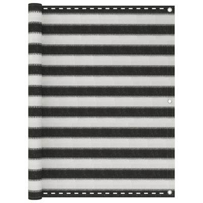 Balkonscherm 120x300 cm HDPE antracietkleurig en wit