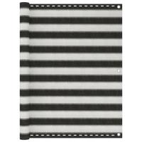 Balkonscherm 120x300 cm HDPE antracietkleurig en wit - thumbnail