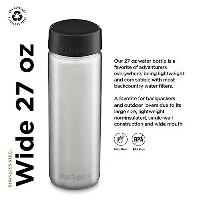 Klean Kanteen Classic Wide 800ml/27oz + Ringdop Drinkfles Brushed Stainless 800ml Klean Kanteen Classic Wide 800ml/27oz + Ringdop Drinkfles Brushed Stainless 800ml