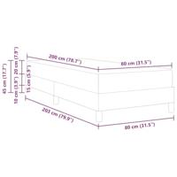 Boxspringbed met matras Donkergrijs 80 x 200 cm Fluweel - thumbnail