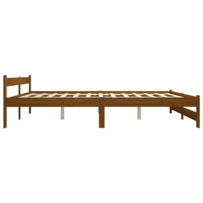 Bedframe massief grenenhout honingbruin 160x200 cm