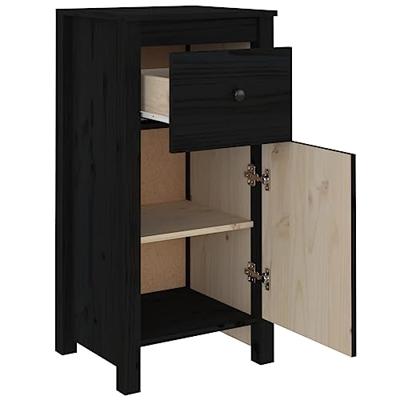 Dressoir 40x35x80 cm massief grenenhout zwart
