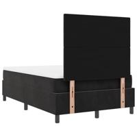 Boxspringbed met matras fluweel zwart 120x200 cm - thumbnail