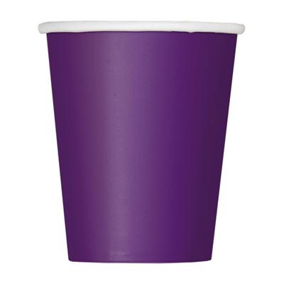 Unique Party 336,388-9 oz Deep Purple Paper Cups, Pack van 14