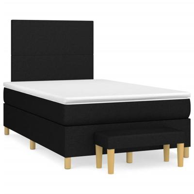 Boxspring met matras stof zwart 120x190 cm Boxspring met matras stof zwart 120x190 cm