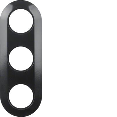 Berker serie 1930 afdekraam 3-voudig zwart