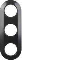 Berker serie 1930 afdekraam 3-voudig zwart - thumbnail