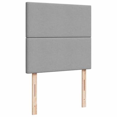 Boxspring met matras stof lichtgrijs 90x190 cm