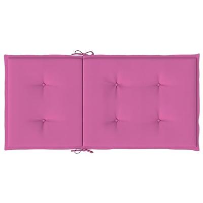 VidaXL Stoelkussens 4 st lage rug stof roze VidaXL Stoelkussens 4 st lage rug stof roze