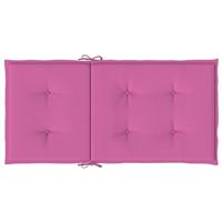 VidaXL Stoelkussens 4 st lage rug stof roze - thumbnail