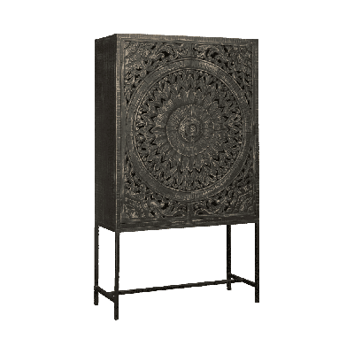 RENEW Opbergkast 'Casina' kleur Zwart RENEW Opbergkast 'Casina' kleur Zwart