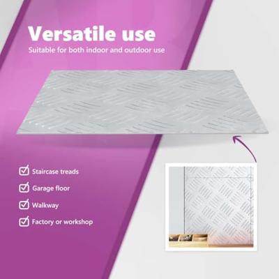 VidaXL Trap tread vierkant 4 pcs zilver 30 x 30 cm aluminium