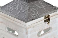 Lantaarnenset Home ESPRIT Wit Kristal Spar Etnisch Arabisch 26 x 26 x 66 cm (2 Onderdelen) - thumbnail