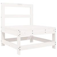 3-delige Loungeset massief grenenhout wit - thumbnail
