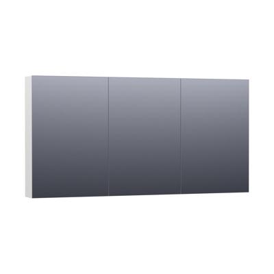 Brauer Impress Deluxe Spiegelkast - 140 cm - met interne en externe Verlichting - 3 Dubbelzijdige Spiegeldeuren - Hoogglans Wit