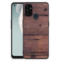 OnePlus Nord N100 Houten Print Telefoonhoesje Old Wood - thumbnail