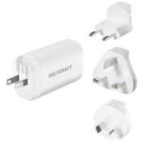 VOLTCRAFT UC-3ACX004 Reislader 65 W 1x USB-A, 2x USB-C USB PD Wit GaN, Met adapter voor Europa, Met adapter voor Verenigd Koninkrijk, Met adapter voor - thumbnail