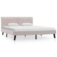 vidaXL Bedframe stof lichtlinnenkleurig 140x200 cm - thumbnail