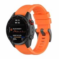 By Qubix - Siliconen sportbandje - Oranje - Compatible met Garmin Fenix 8-47mm - Compatible Garmin bandje - Bandbreedte: 22mm - thumbnail