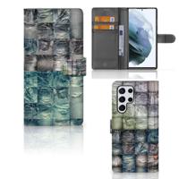 Wallet Case met Pasjes Samsung Galaxy S22 Ultra Spijkerbroeken - thumbnail