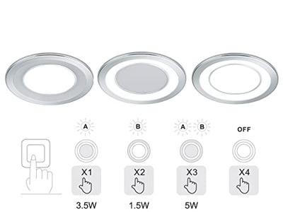 Trio Led inbouwspotCore 8,2cm grijs - 652610106