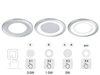 Trio Led inbouwspotCore 8,2cm grijs - 652610106 - thumbnail