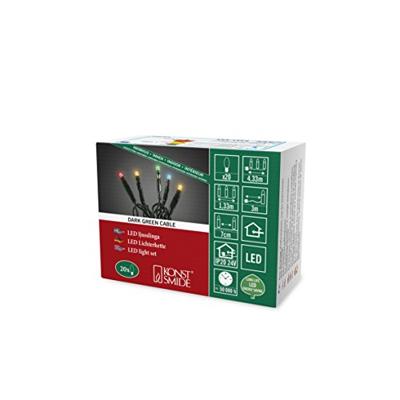 Konstsmide 6351-520 Micro-lichtketting Binnen werkt op het lichtnet Aantal lampen 20 LED RGB Verlichte lengte: 1.33 m Dimbaar