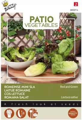 Patio Veggies Romeinse Mini-sla (gemengd) zaden Buzzy - Buzzy
