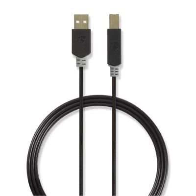 Nedis USB-Kabel | USB-A Male | USB-B Male | 480 Mbps | 2 m | 1 stuks - CCBW60100AT20 CCBW60100AT20 - thumbnail