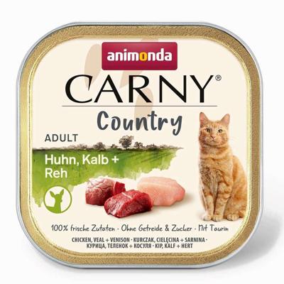 ANIMONDA Carny Country Kip, Kalf + Kuit - natvoer voor katten - 100 g