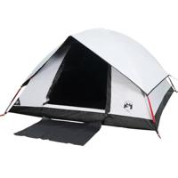 VidaXL Koepeltent 4-persoons waterdicht verduisterend stof wit - thumbnail
