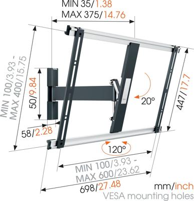 Vogel's THIN 525 ExtraThin Draaibare tv-beugel Vogel's THIN 525 ExtraThin Draaibare tv-beugel