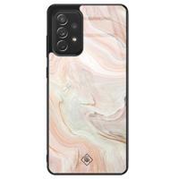 Samsung Galaxy A52s glazen hardcase - Marmer waves - thumbnail