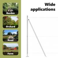 VidaXL Afrasteringspaal zilver 10 x 1,4 m (25 mm gaas) staal - thumbnail