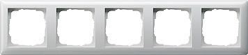Gira standaard 55 afdekraam 5-voudig zuiverwit glanzend 021503