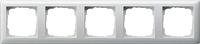 Gira standaard 55 afdekraam 5-voudig zuiverwit glanzend 021503 - thumbnail