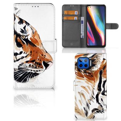 Hoesje Motorola Moto G 5G Plus Watercolor Tiger Hoesje Motorola Moto G 5G Plus Watercolor Tiger
